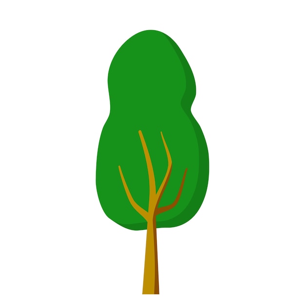 Vector trees in flat style