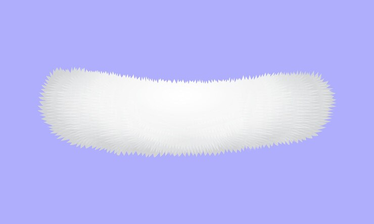 Vector vector trendy witte krullende pluizige vorm achtergrondontwerp