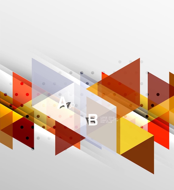 Векторный треугольник баннер красочные геометрические формы с вариантом инфографики минималистский дизайн