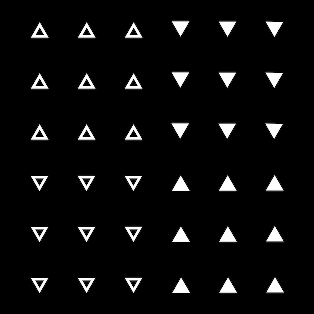 Vector vector triangle element for design ornament	black and white