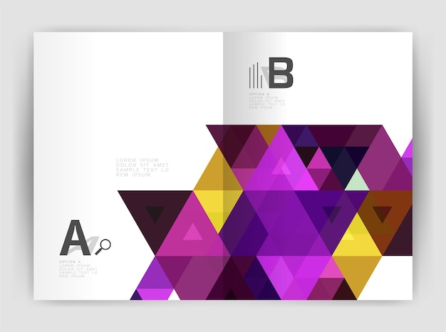 Vector vector triangle print template