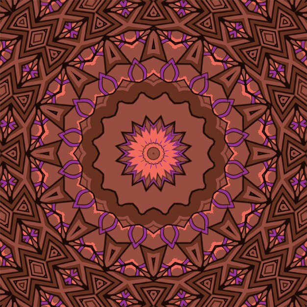 Vector Tribal indian vintage ethnic seamless design Festive colorful mandala pattern