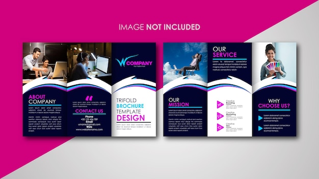 vector trifold corporate and business brochure template design