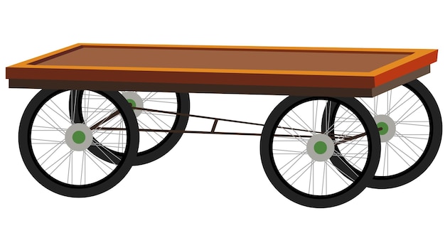 Vector trolley for market handcart stall