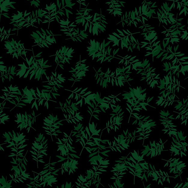 Vector tropical wallpaper on black background Summer tropical leaf