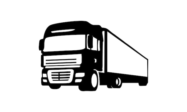 Vector Truck Trailer Illustration for logo or icon