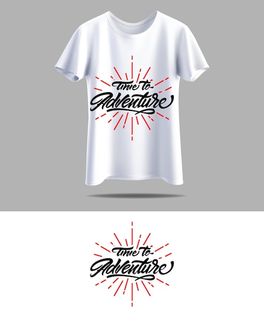 Vector tshirt ontwerp mockup Nieuw zwart-wit typografie tshirt ontwerp met vector mockup