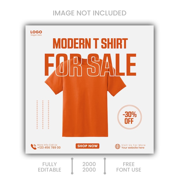 Vector tshirt social media post design