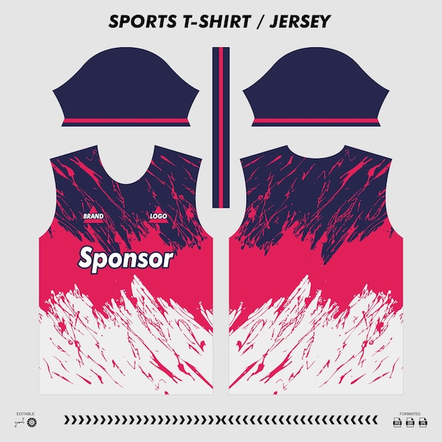 Vector tshirt sport design sublimation jersey