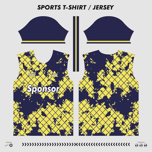 Vector tshirt sport design sublimation jersey