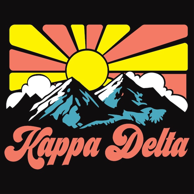 Vector vector tshirt weekend coming kappa delta illustration