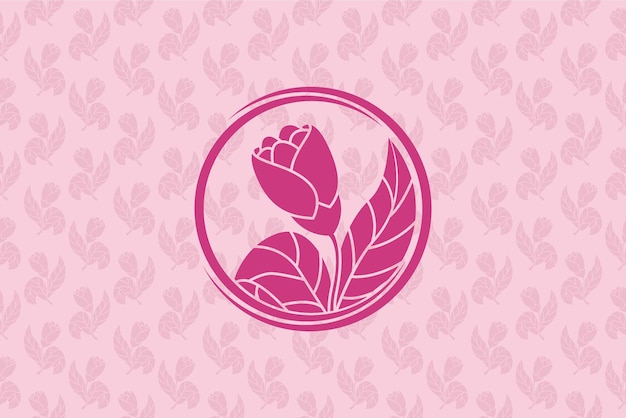 Vector tulip flower icon or logo for your business