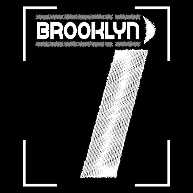 vector typografie brooklyn ontwerp t-shirt illustratie