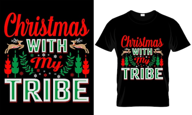 Vector, typografie, kerst T-shirt Design