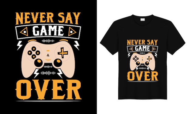 Vector typografie t-shirt gamer vector ontwerp illustratie premium vector, Gaming T-shirt Design