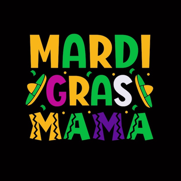 Vector typographical illustration of Mardi Gras beauty