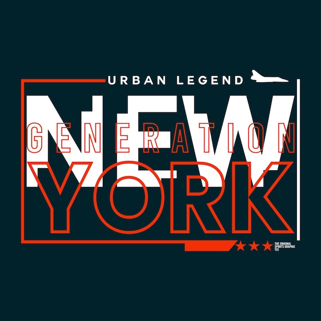 vector typography new york city  design t shirt illustration