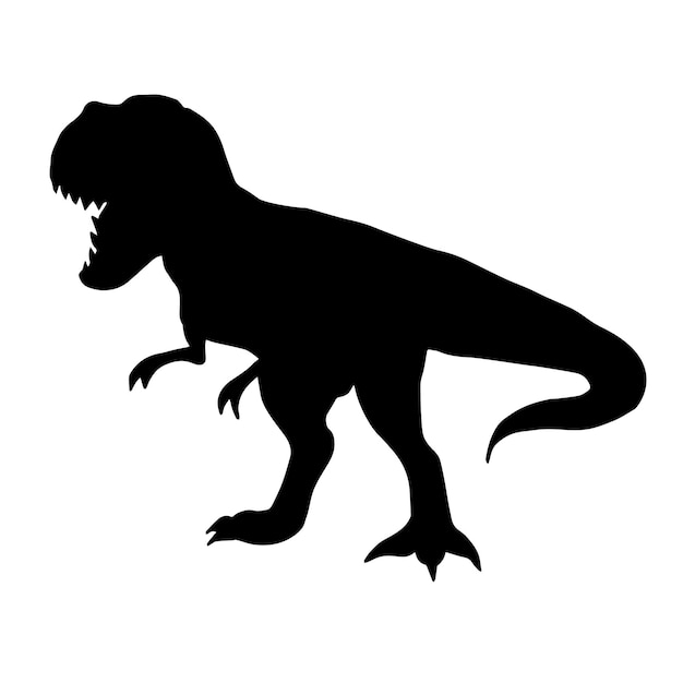 Vector tyrannosaur rex dinosaur silhouette