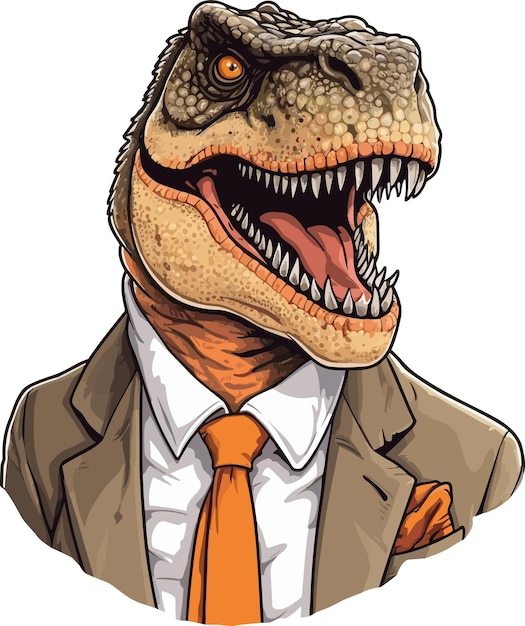 vector tyrannosaurus rex wearing a suit