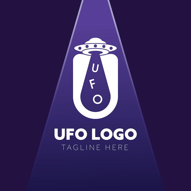 Vector vector ufo flying logo