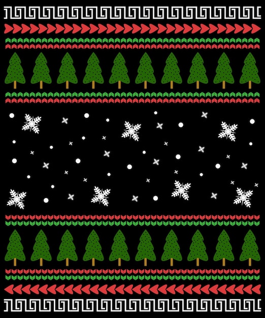 Vettore vector ugly christmas sweater disegni per tshirt