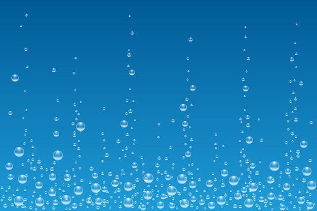 Vector underwater air bubbles texture isolated