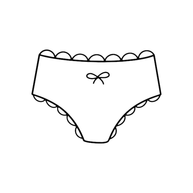 Вектор Векторное нижнее белье иконка логотипа линия искусства иллюстрация дизайн женское нижнее белье брюки дизайн логотипа