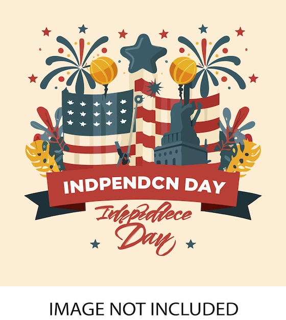 vector United states independence day celebration background