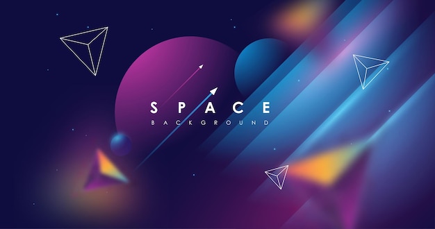 Vector Universe background for presentation design Brochure template with space elements