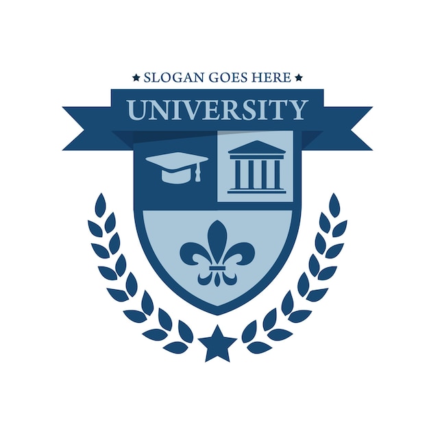 Vettore logo dell'università vettoriale