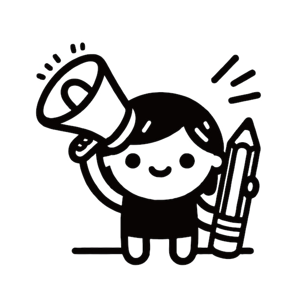 Vector vector using megaphone illustration