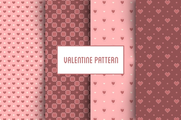 Vector valentine patroon ingesteld.