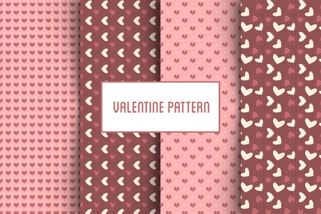 벡터 발렌타인 패턴 설정합니다.