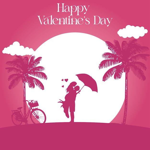 Vector valentine's day social media post