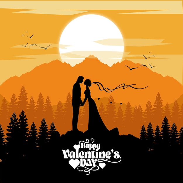 Vector valentine's day social media post