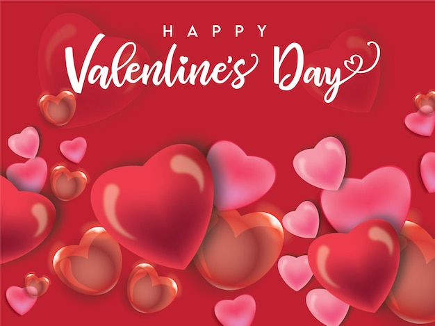 Vector valentines day background, Vector realistic valentine's day background.