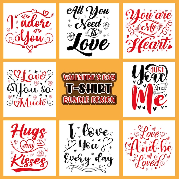 Вектор Векторные валентинки или любовные романтические надписи цитируют векторную иллюстрацию типографики