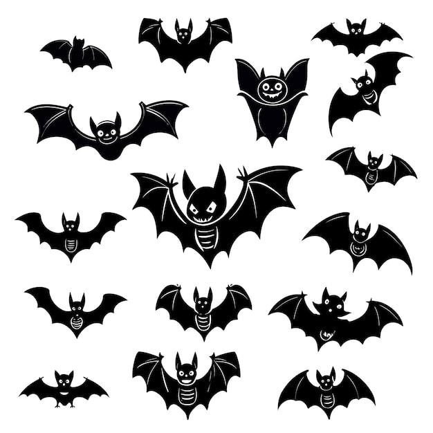 Vector vampire bat silhouette