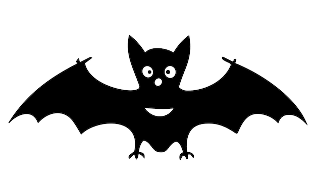 Vector vampire bat silhouette