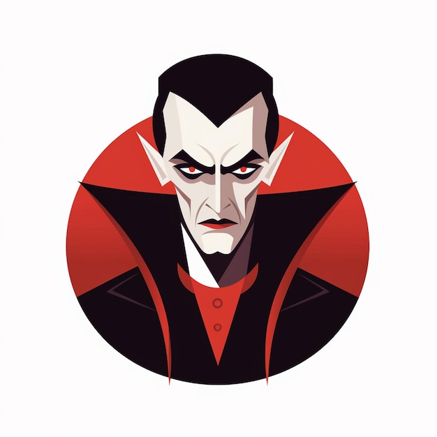 Vector vector vampire halloween illustratie cartoon horror design eng spookachtig geïsoleerde achtergrond