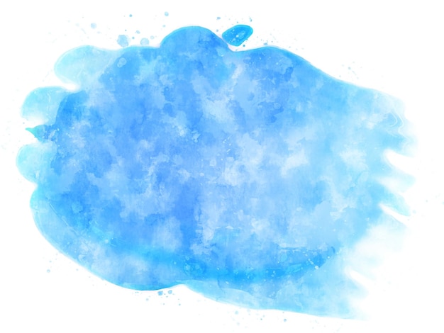 Vector van blauwe plons aquarel vlek.