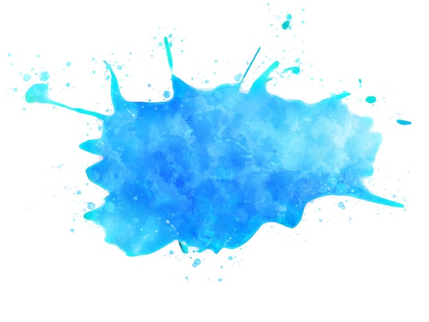 Vector van blauwe plons aquarel vlek.