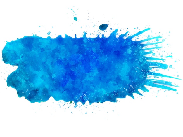 Vector van blauwe plons aquarel vlek.