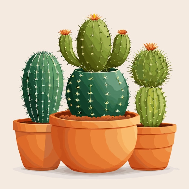 Vector van cactus op een witte achtergrond