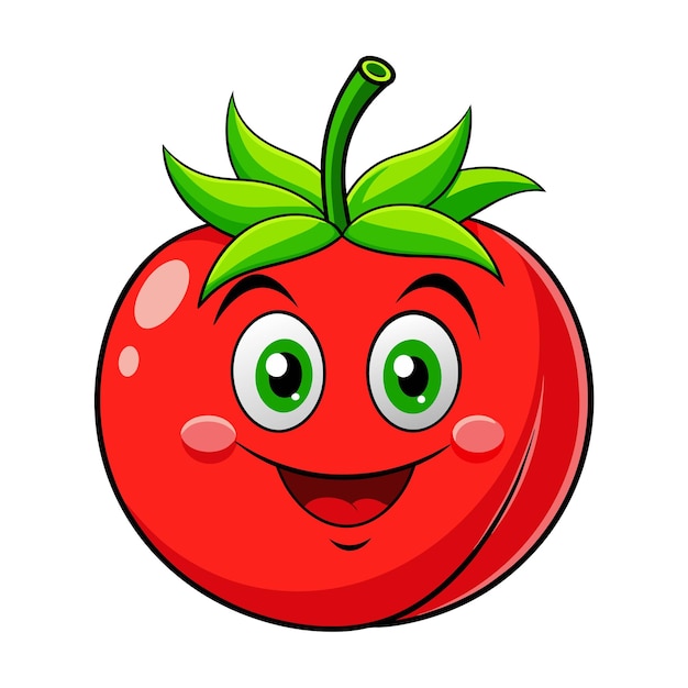 vector van cartoon tomaten op wit