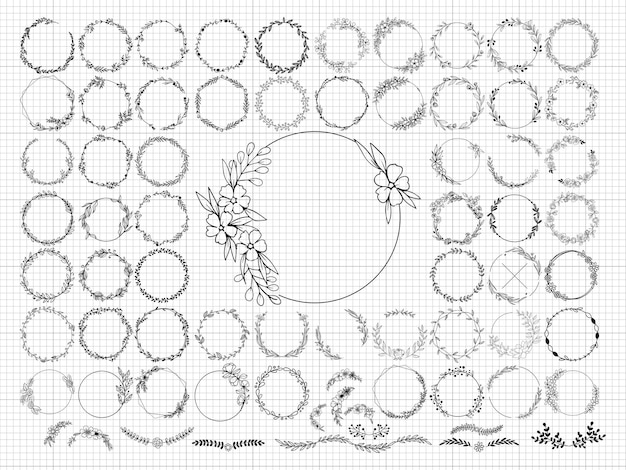 Vector vector van de bloemenkrans