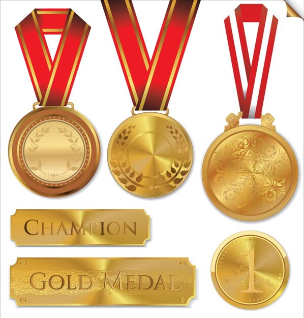 Vector van de gouden medaille