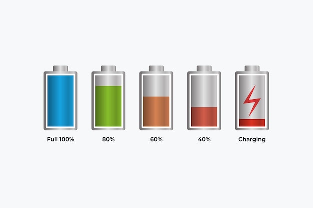 Vector van de laadstatus van de batterij