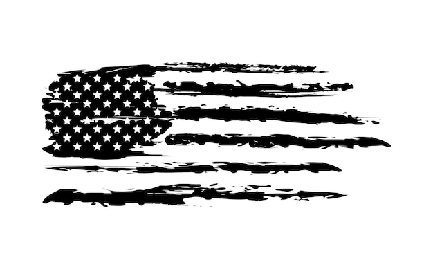 Vector van de noodlijdende Amerikaanse vlag