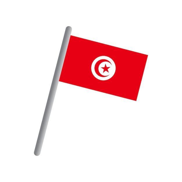 Vector van de vlag van Tunesië